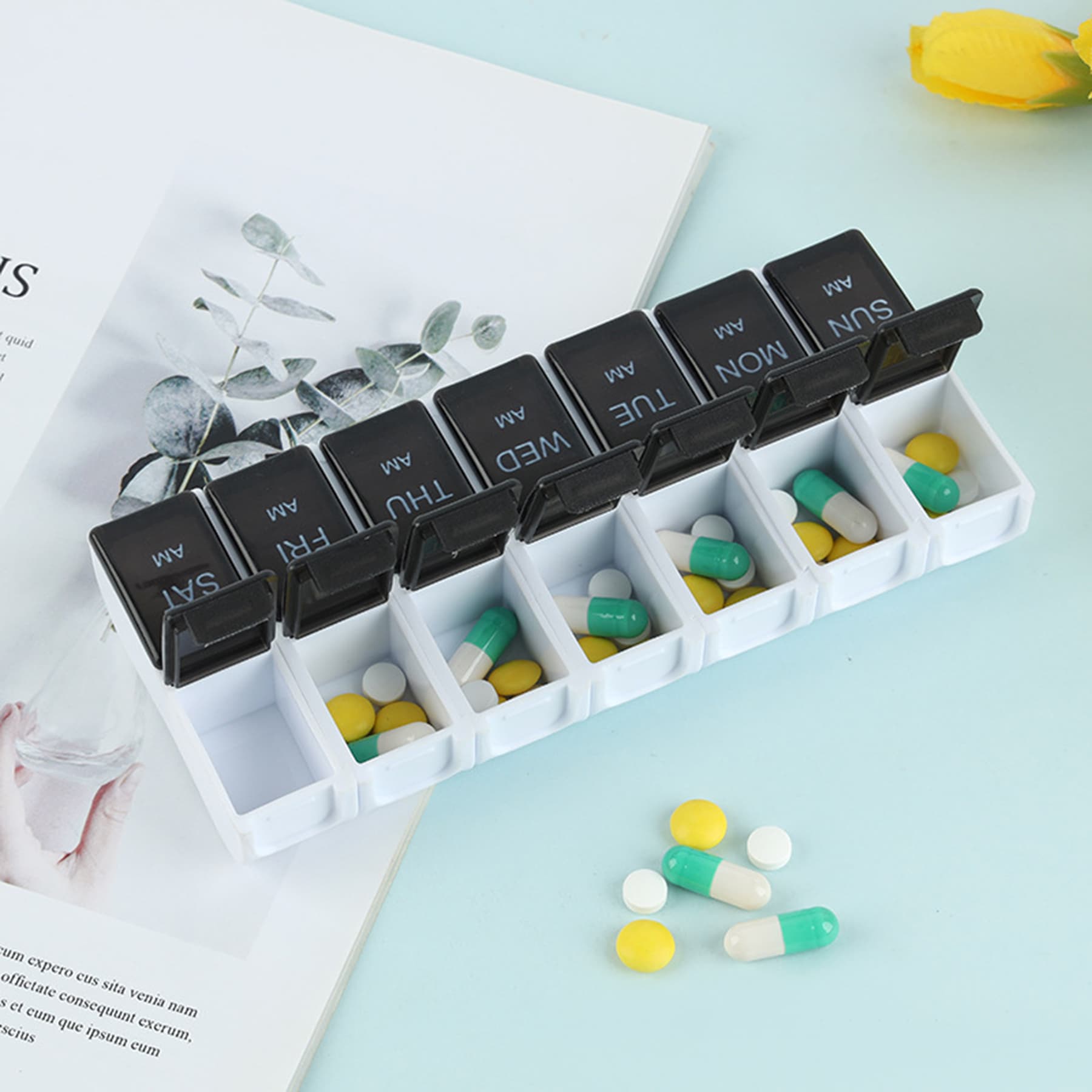 7 Day Pill Box Medicine Tablet Dispenser Organizer thumbnail 4