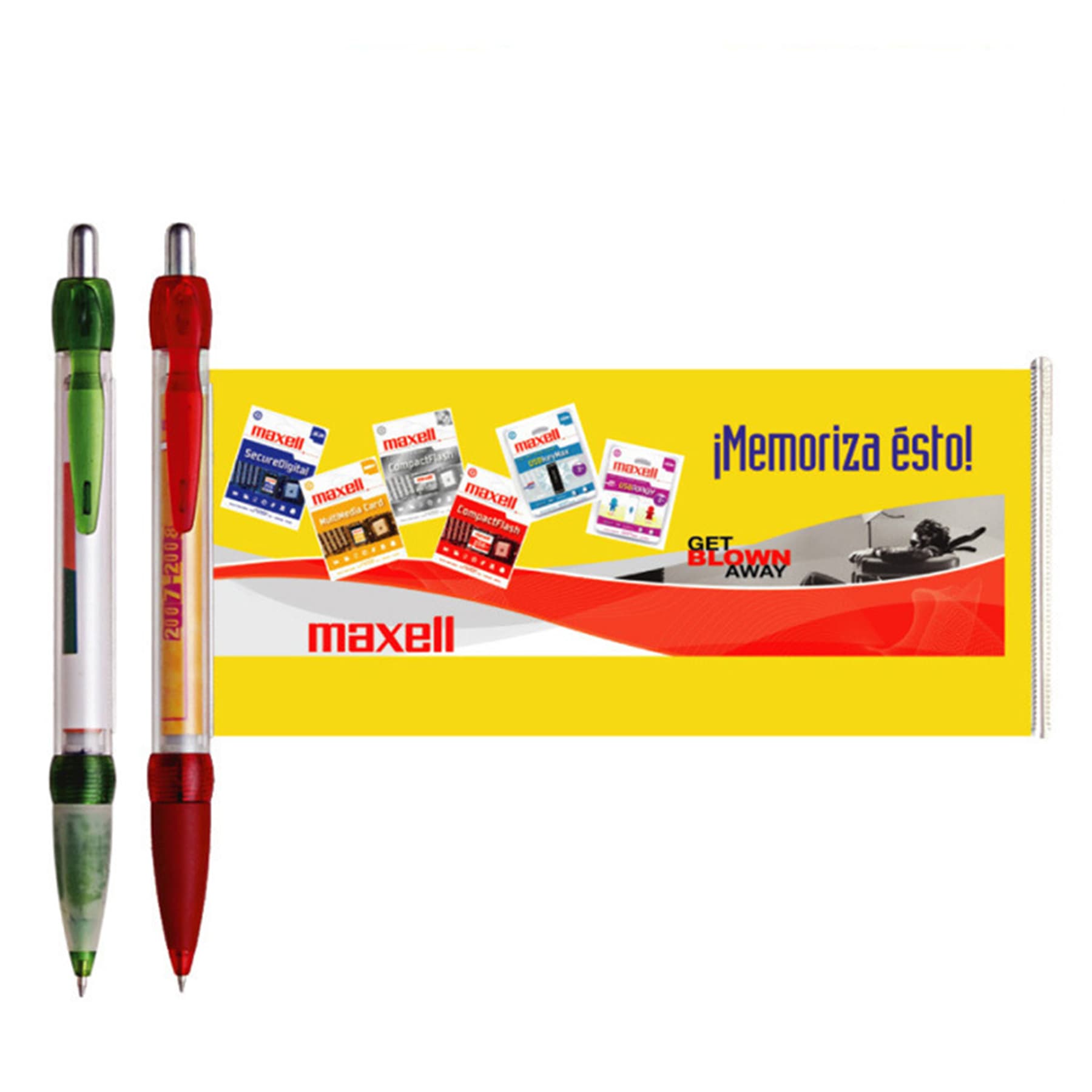 Adventising Plastic Push Ball Point Pen with Printed Paper R thumbnail 2