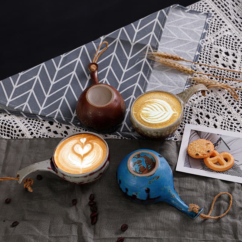 5OZ Ceramic Liln Coffee Cup & Retro Tea Mug with Handle thumbnail 3