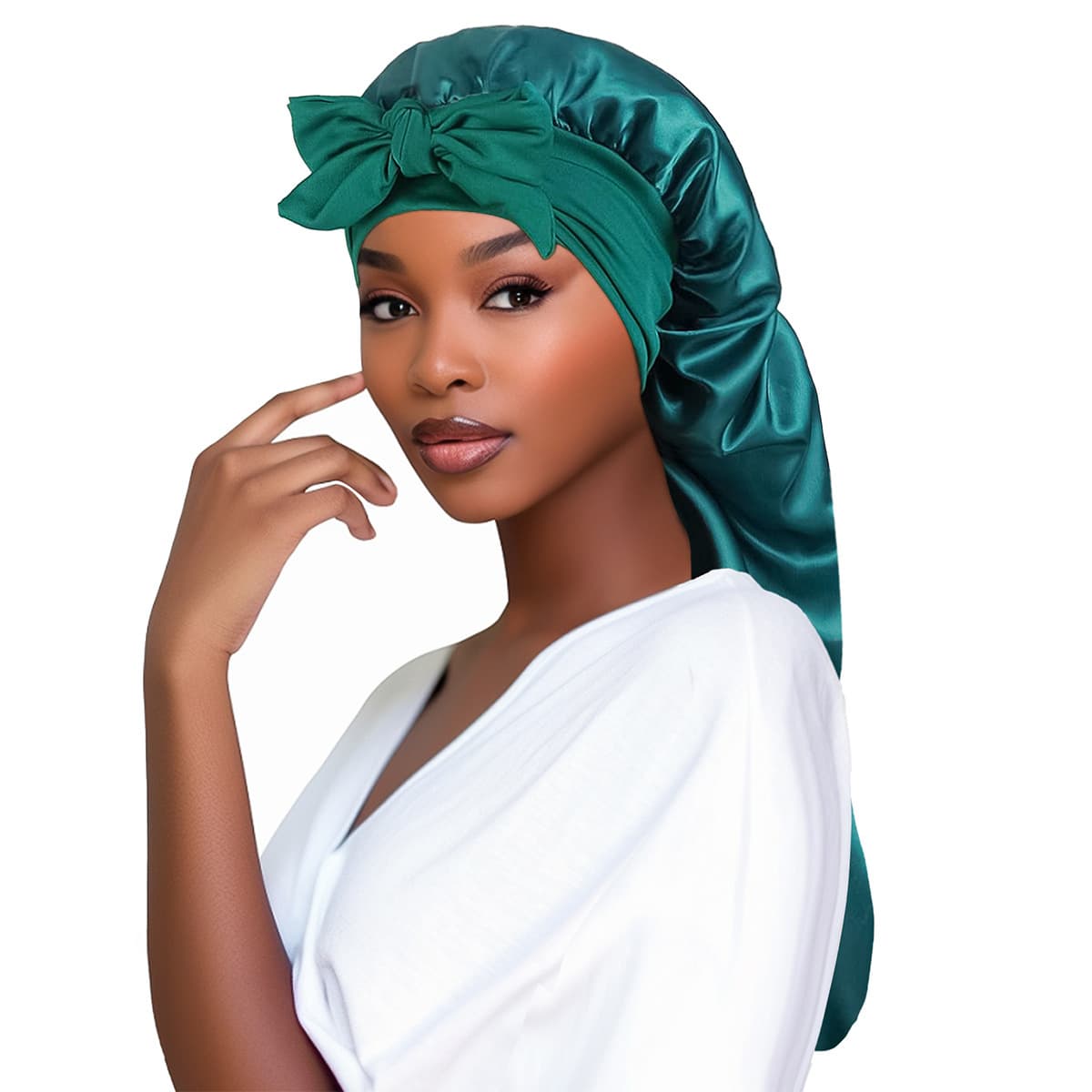 Satin Sleeping Hat Bowtie Headband thumbnail 6
