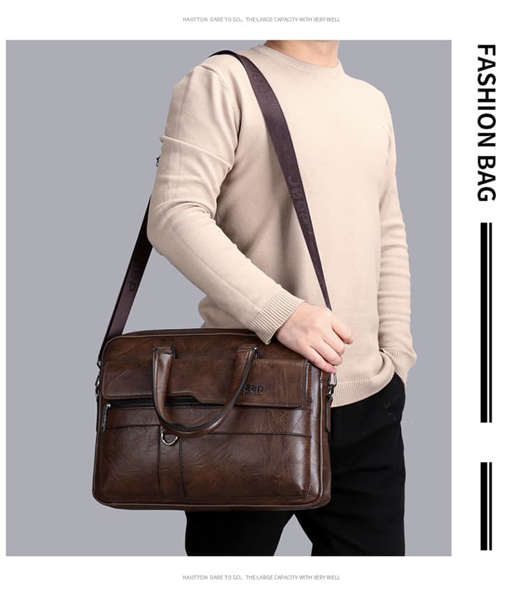 Waterproof Retro Business Travel Men's Handheld Briefcase thumbnail 3