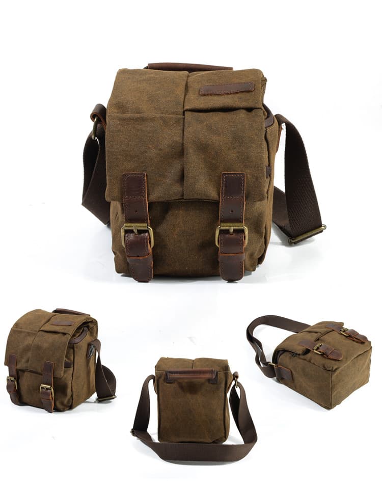 Vintage Canvas Camera Shoulder Messenger Sling Bag thumbnail 6