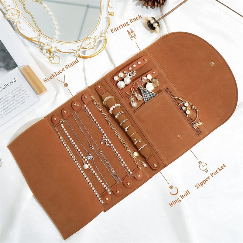 PU Large portable travel jewelry storage bag thumbnail 6