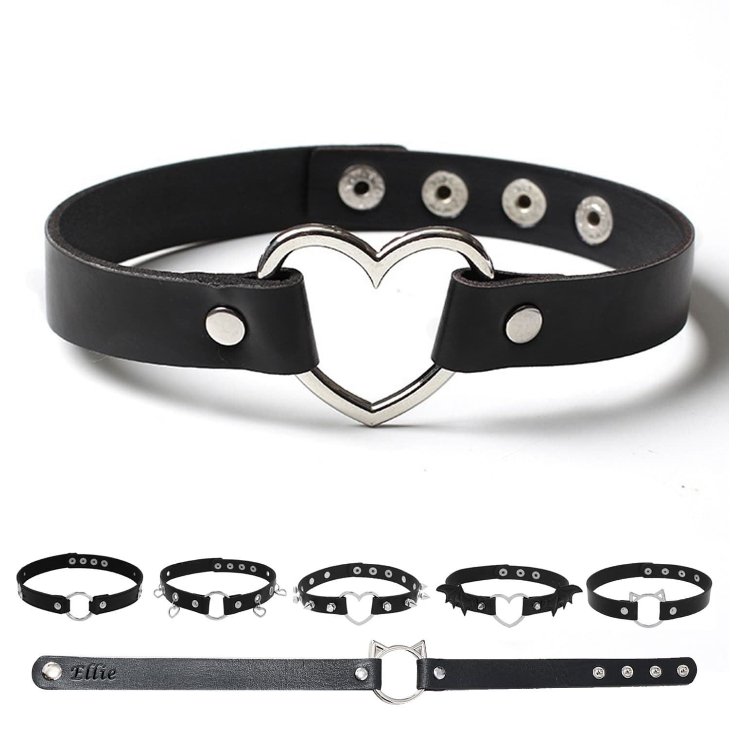 Punk Gothic Stylish PU Leather Bracelet/Choker for Men Women thumbnail 4