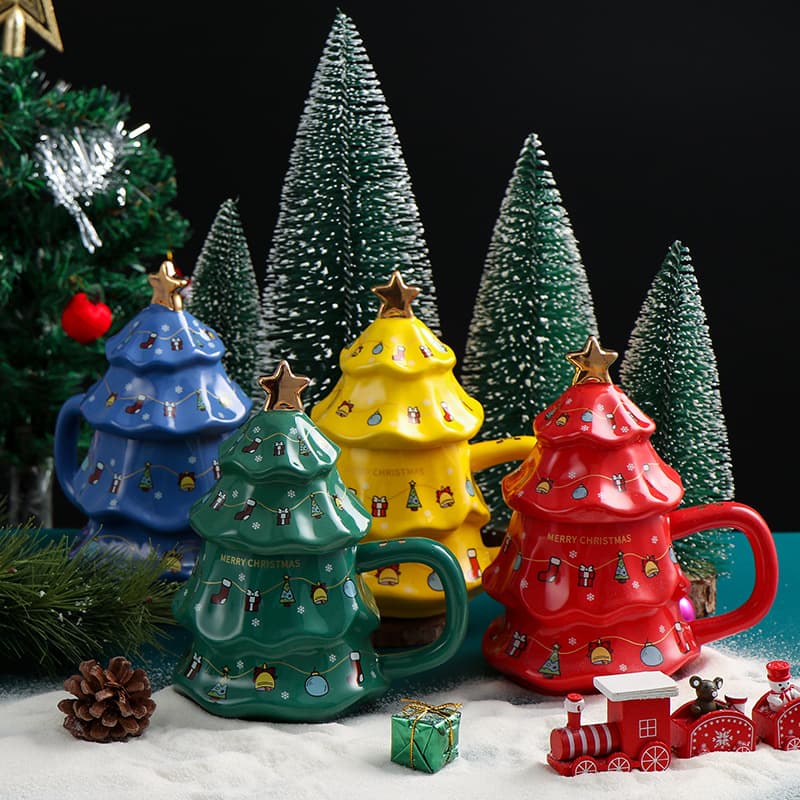 Christmas Theme Cup Tree Large Capacity Mug thumbnail 2