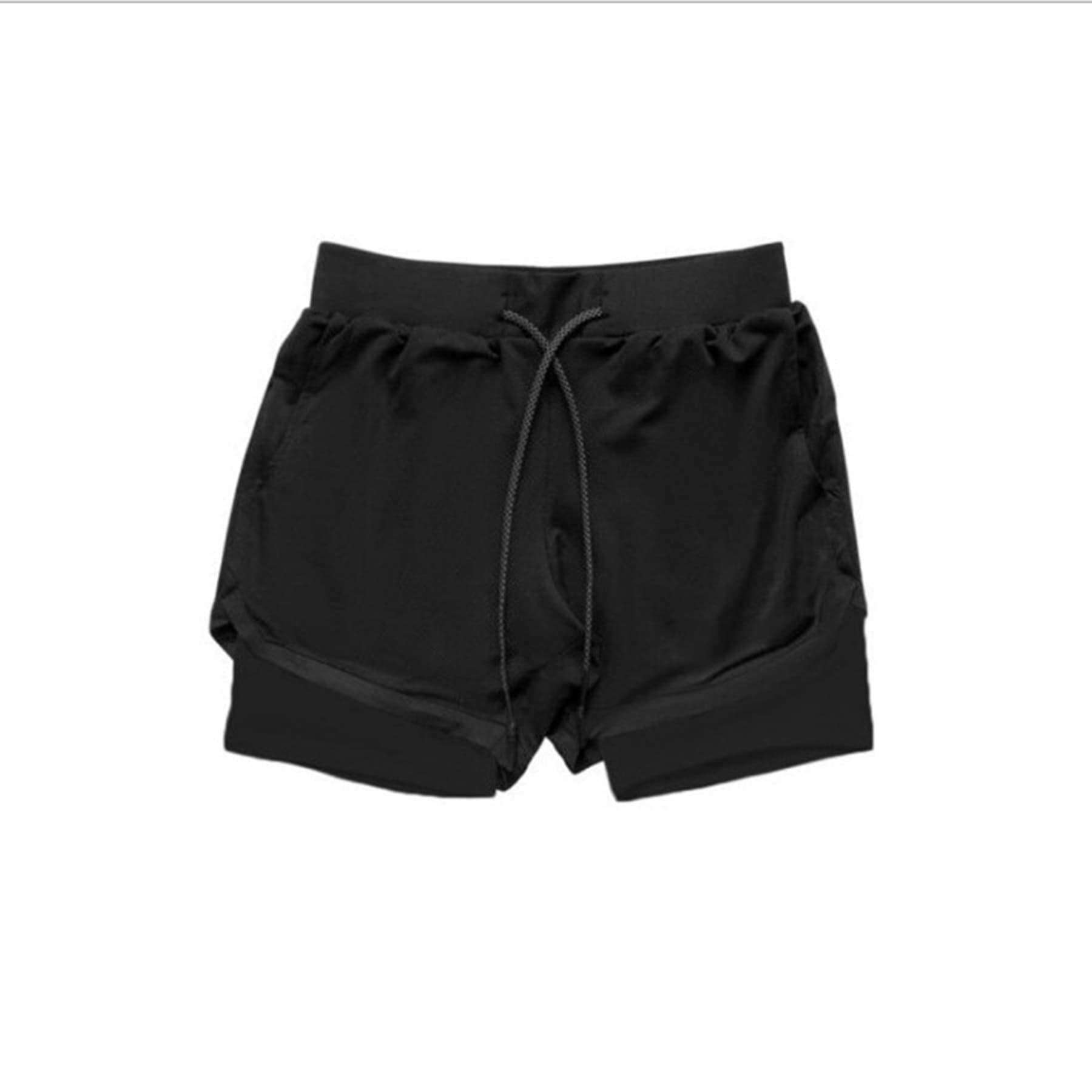 Men'S 2 In 1 Sport Quick Dry Short Pants With Phone Pocket thumbnail 14