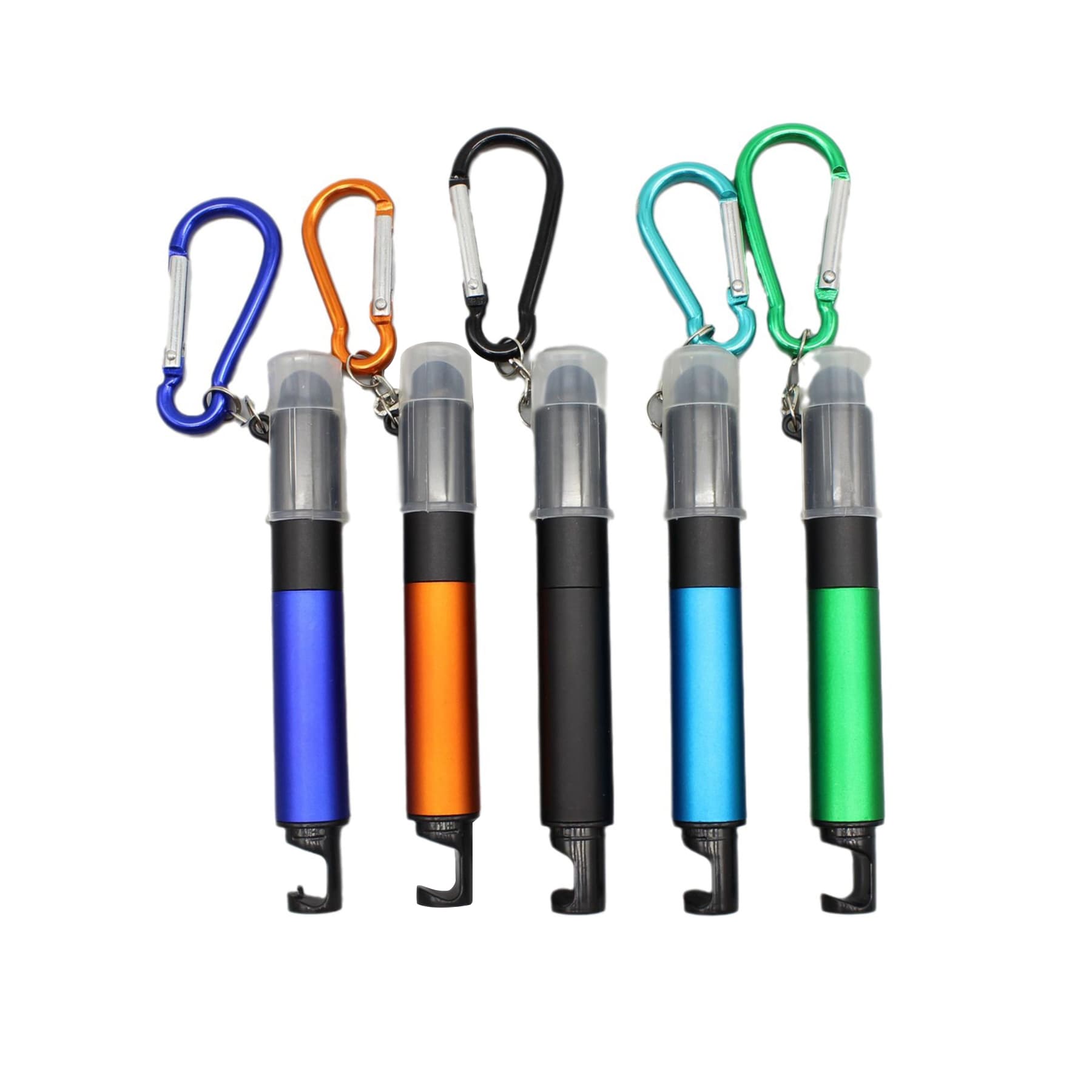 5-In-1 Light Up Stylus Ballpoint Pen With Carabiner thumbnail 5
