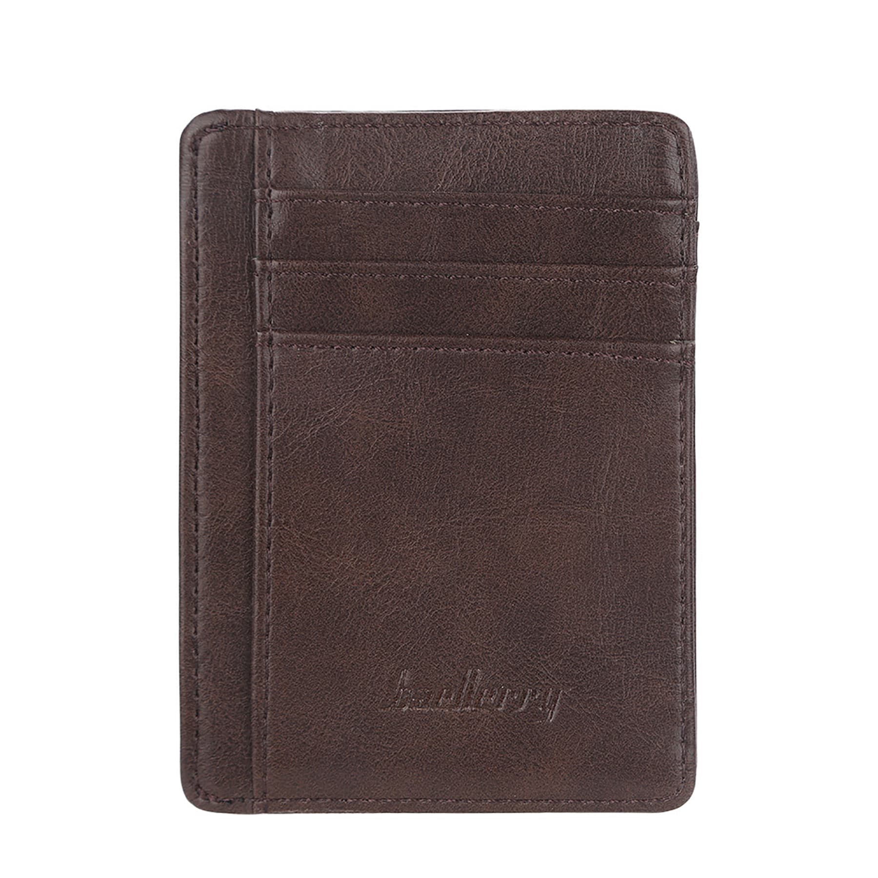 Antimagnetic Ultrathin Retro PU Card Holder Wallet thumbnail 4