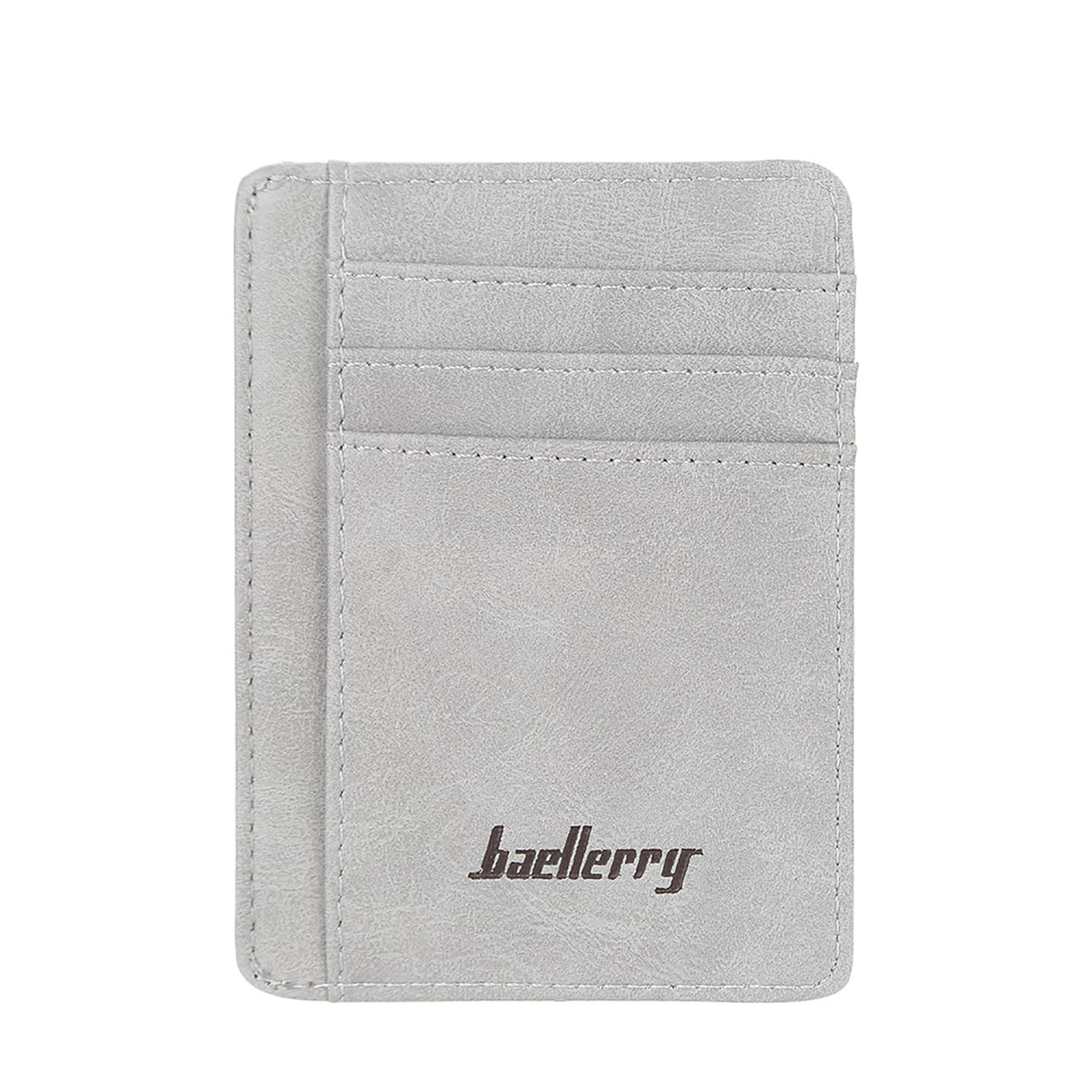 Antimagnetic Ultrathin Retro PU Card Holder Wallet thumbnail 5