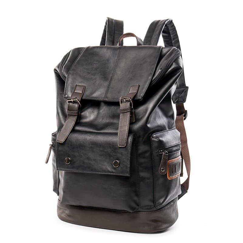 Vintage PU Leather Backpack for Men thumbnail 2