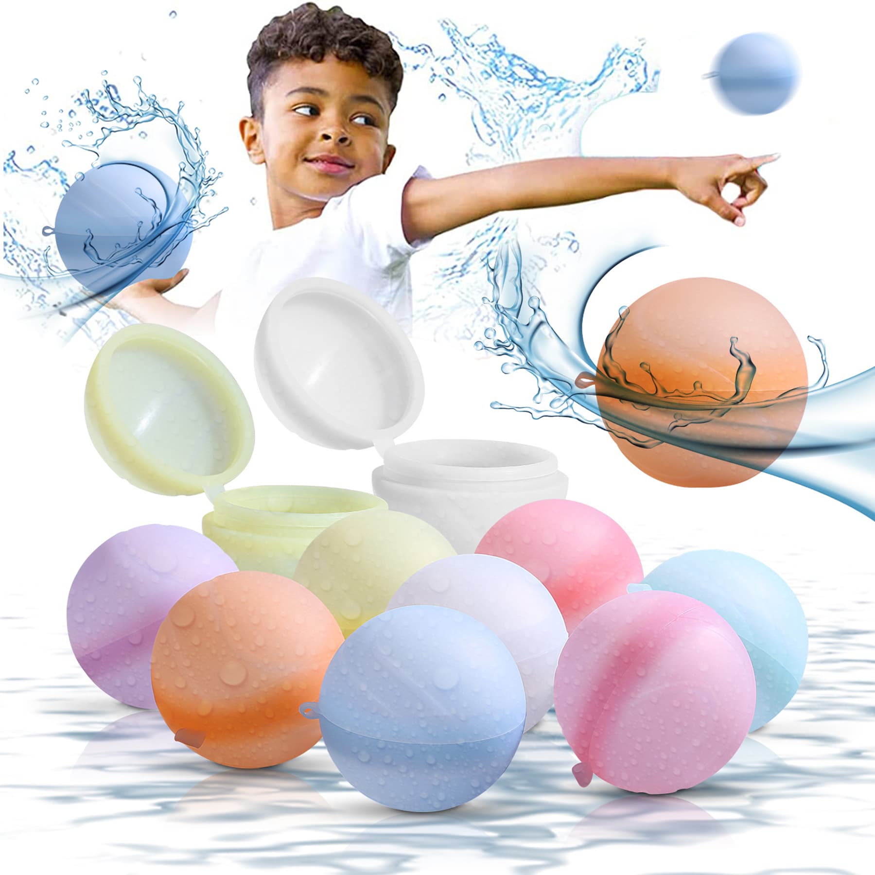 Silicone Reusable Water Splash Balls thumbnail 13