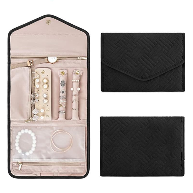 Travel Jewelry Bag Foldable Earring Storage Roll thumbnail 5