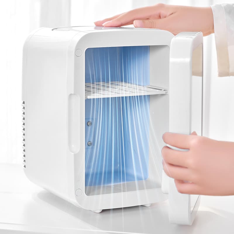 Portable Mirror And LED Design Beauty Skincare Mini Fridge