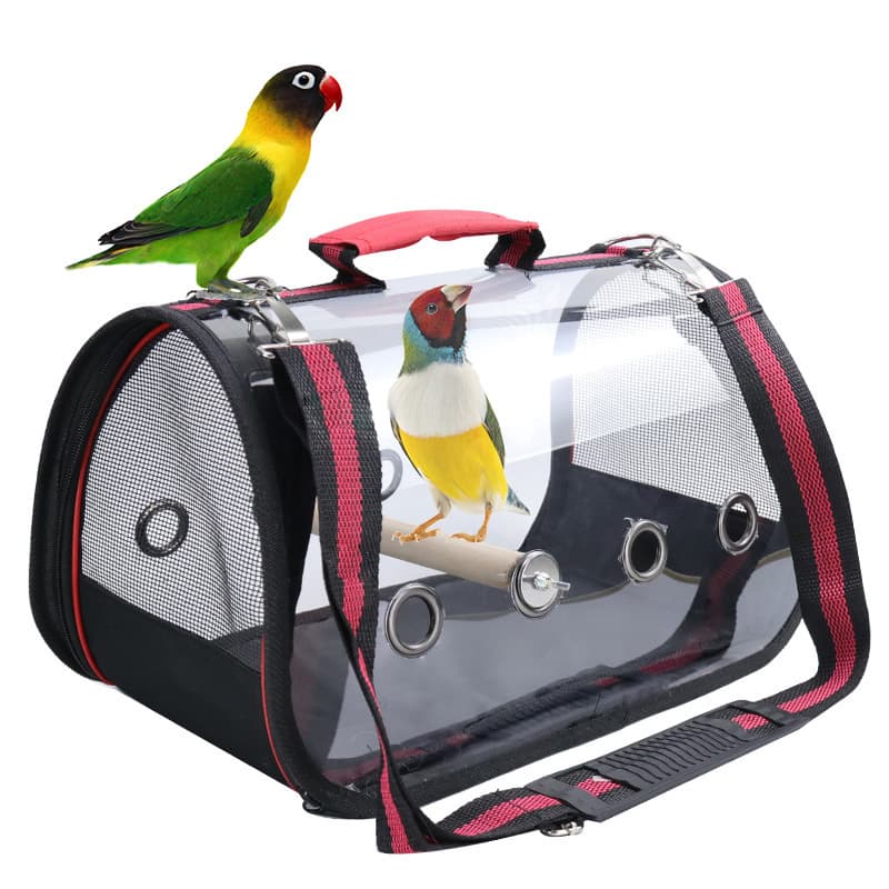 Portable Breathable Transparent Cage Bird Carrier Bag thumbnail 2