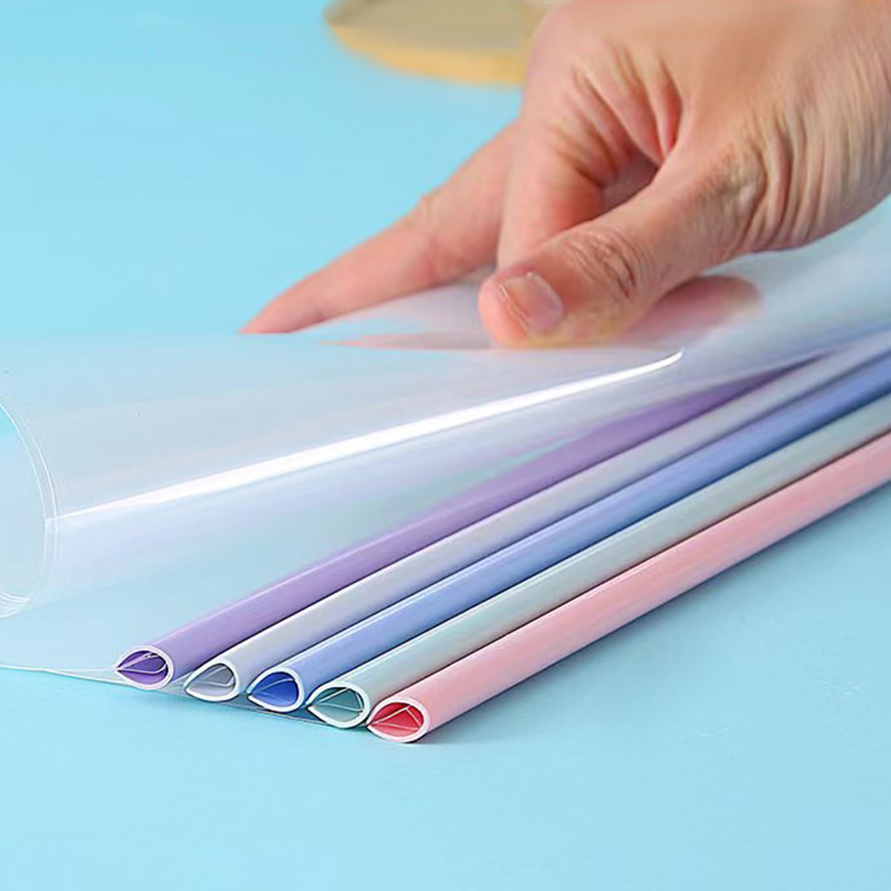 A4 Transparent File Document Folder with Sliding Bars thumbnail 2
