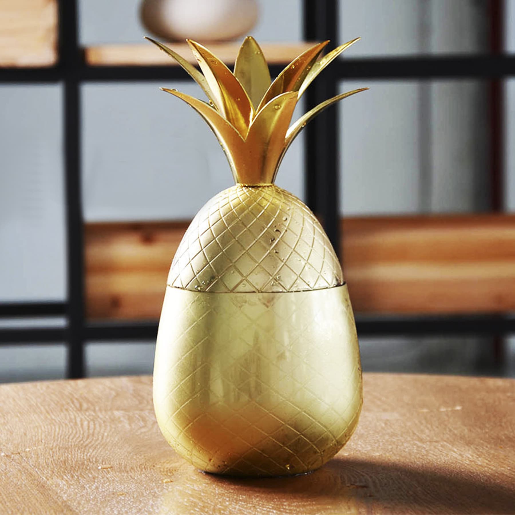 16Oz. Pineapple Stainless Steel Copper-Finish Wine Cup thumbnail 6