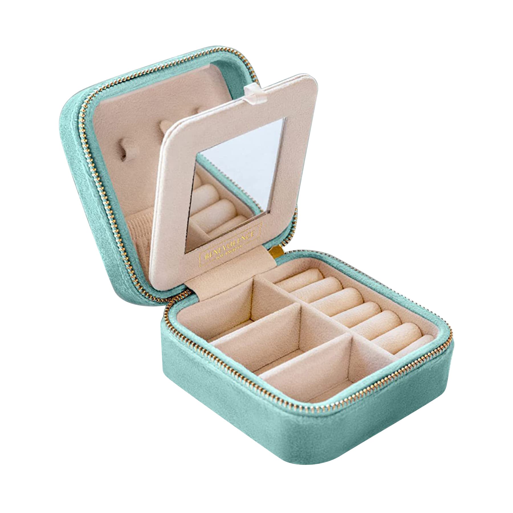 Plush Velvet Travel Jewelry Box Organizer thumbnail 7