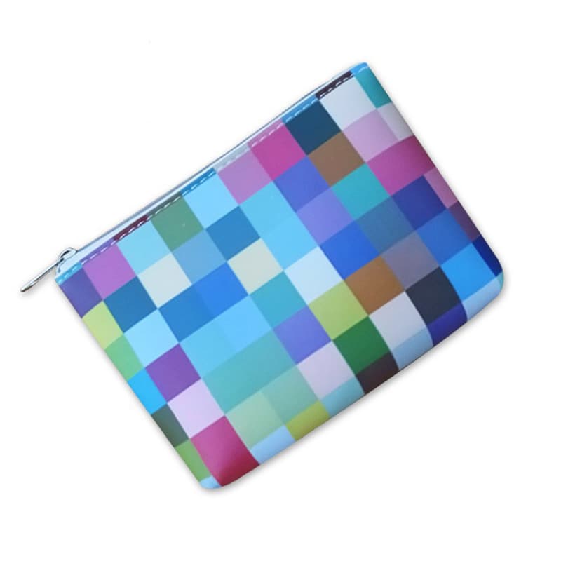 TPU Checkered Contrasting Color Makeup Bag thumbnail 2