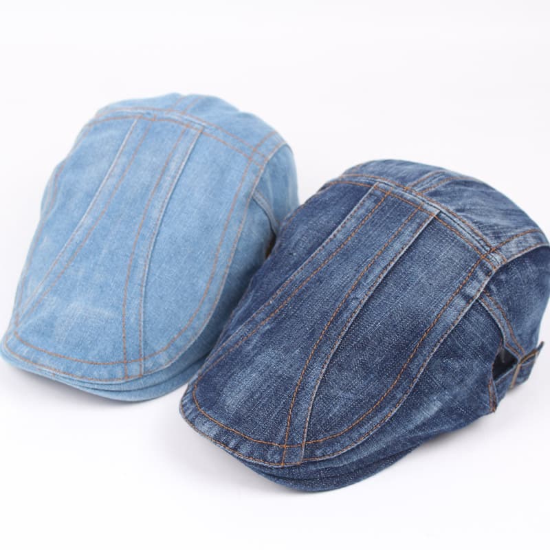 Denim Newsboy Cap for Men Women thumbnail 7