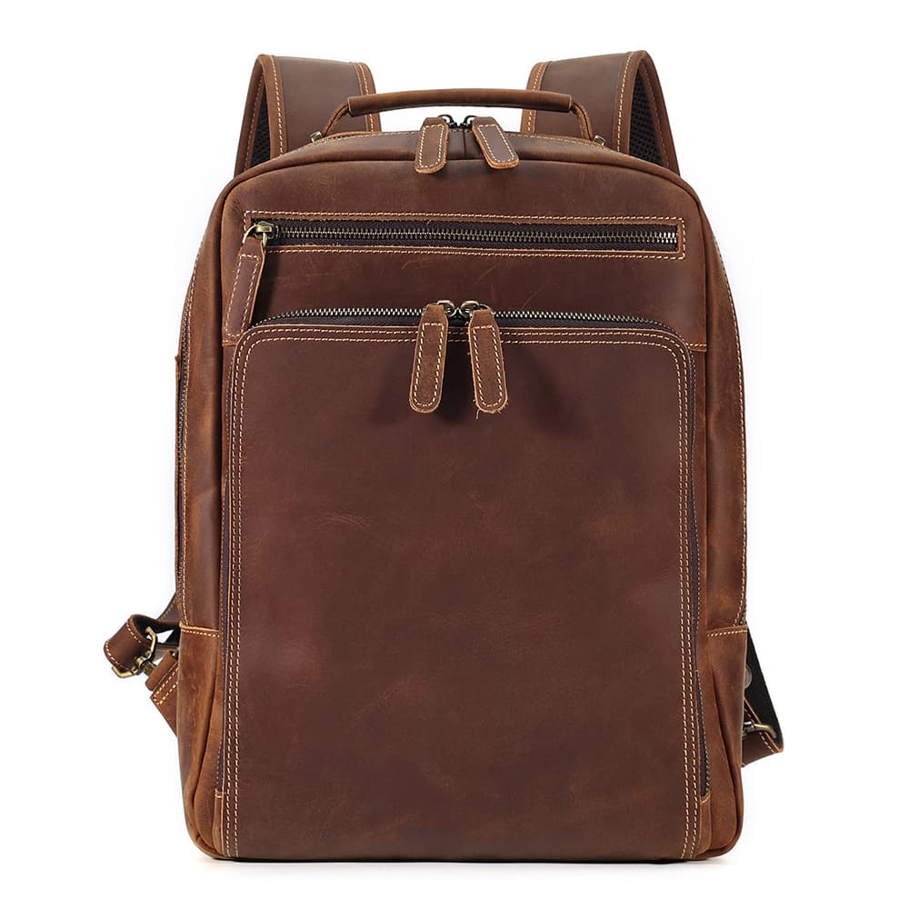Genuine Vintage Leather Backpack For Men 15.6″ Laptop Bag thumbnail 3