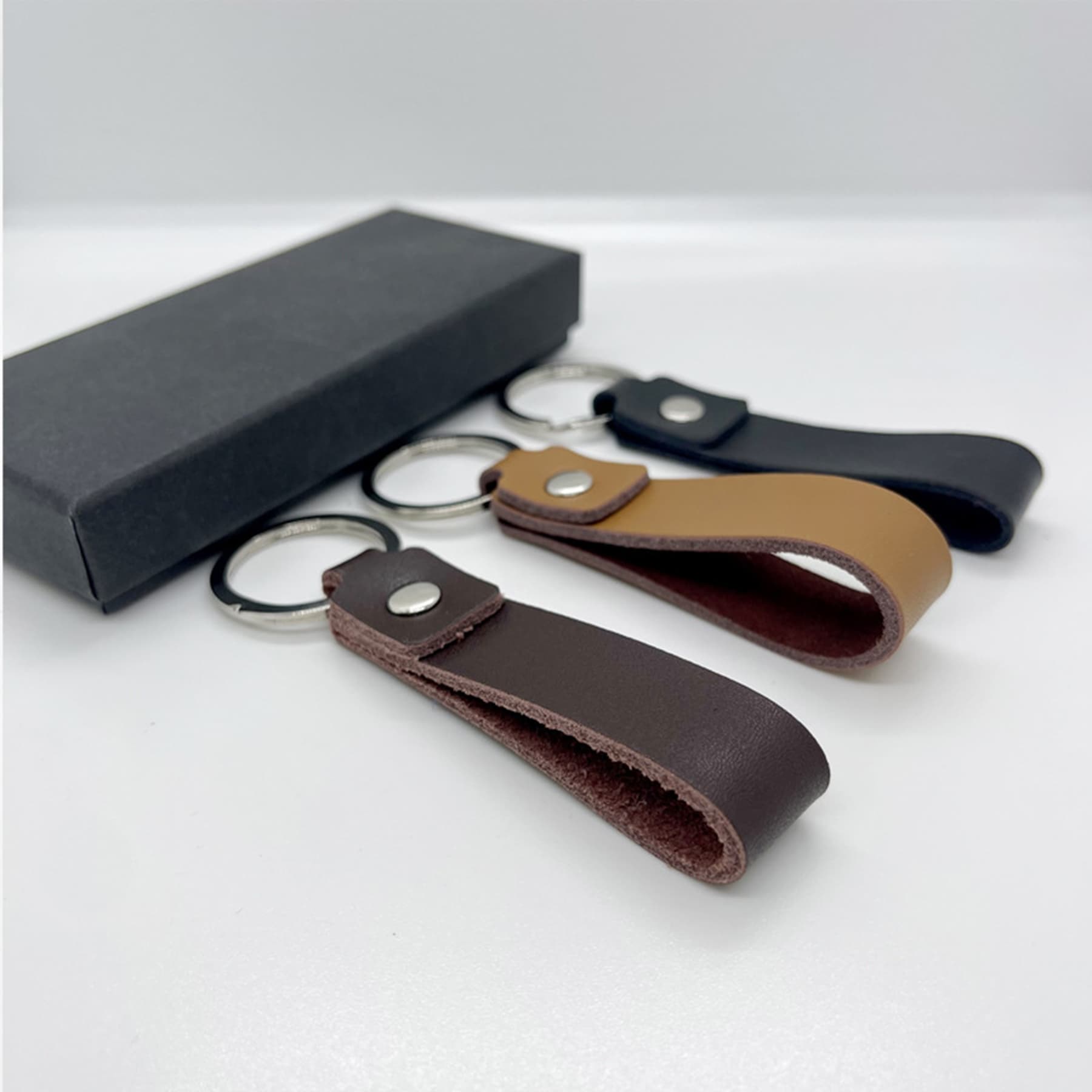 Leather Key Chain Holder Zipper Straps thumbnail 8