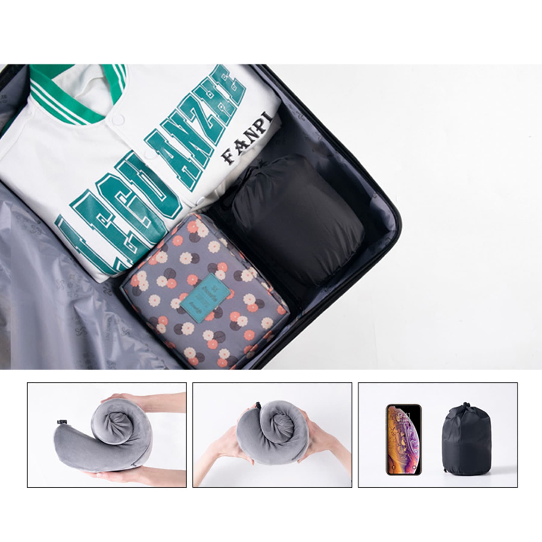 U-Shape Memory Foam Neck Pillow thumbnail 5