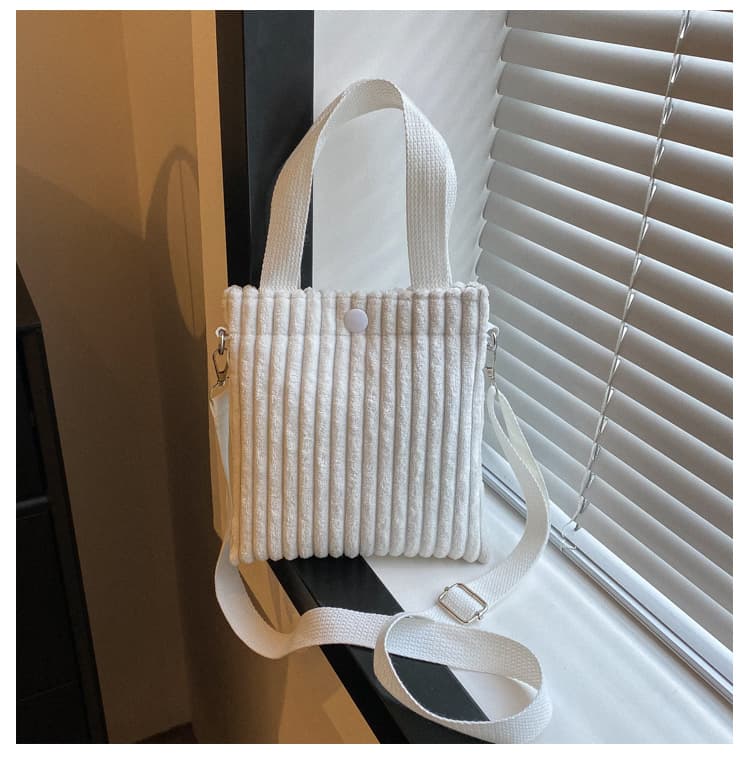 Corduroy Crossbody Mini Tote Bag thumbnail 3