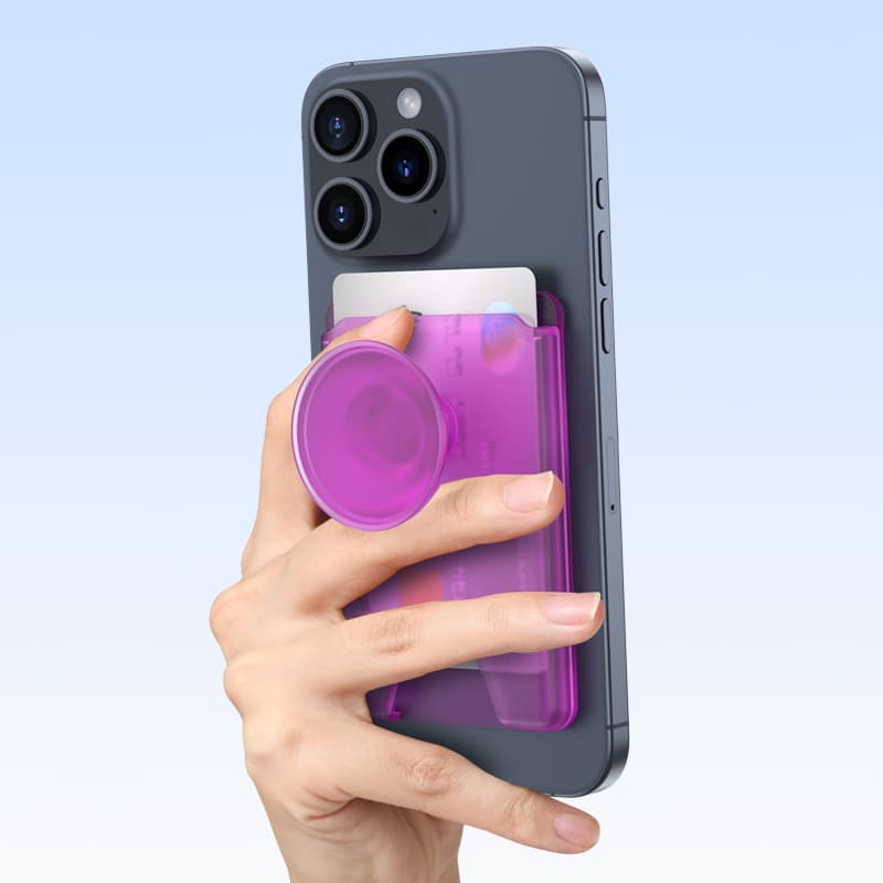 Magnetic Wallet Card Holder with Collapsible Phone Grip thumbnail 2