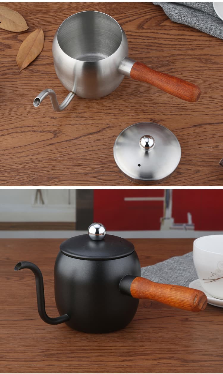 Wooden Handle Coffee Pot thumbnail 2