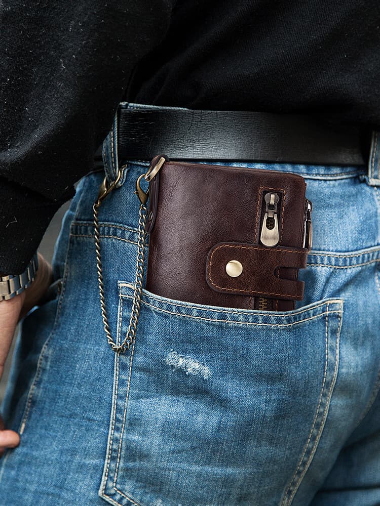 Anti-Theft Leather Wallets Purse thumbnail 7