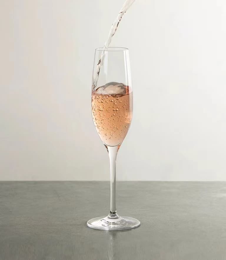 8oz Premium Crystal Champagne Glasses Elegant Flute Set of 4 thumbnail 8