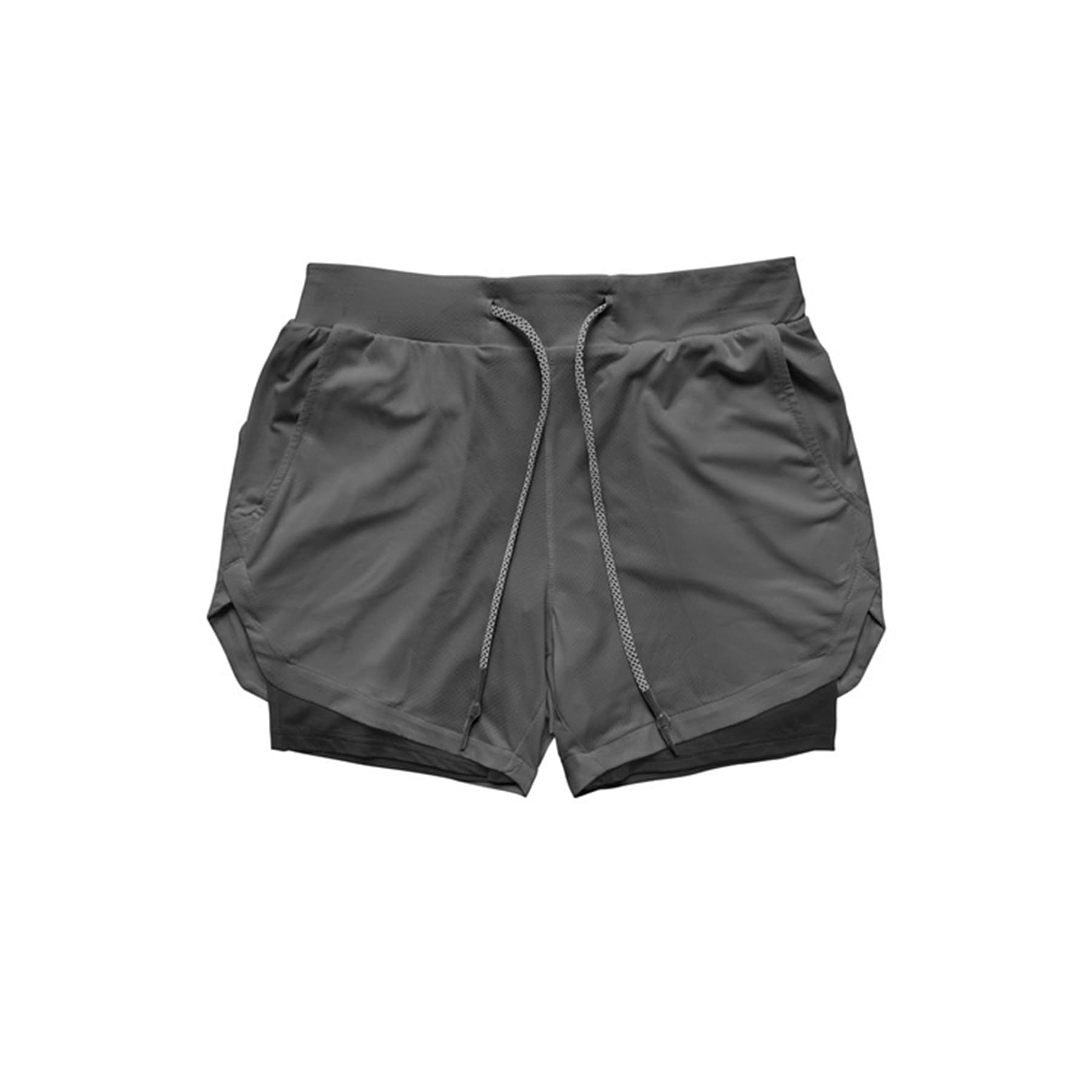 Men'S 2 In 1 Sport Quick Dry Short Pants With Phone Pocket thumbnail 9