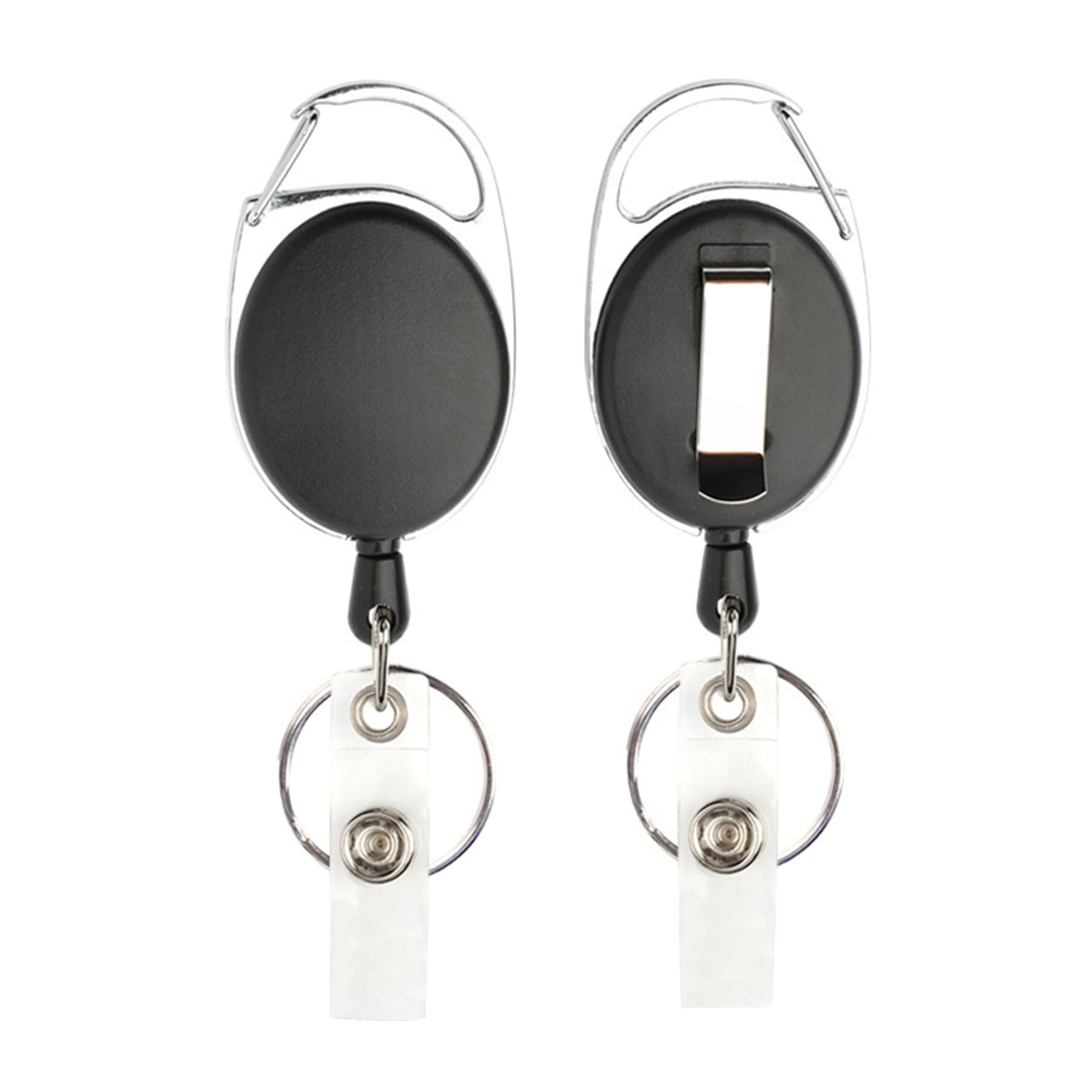 Oval Carabiner Badge Reel w/ Back Clip thumbnail 2