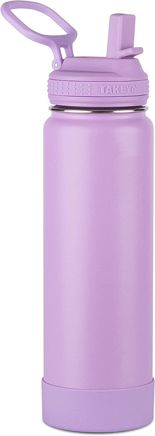 22 oz Insulated Stainless Steel Water Bottle with Spout Lid thumbnail 9