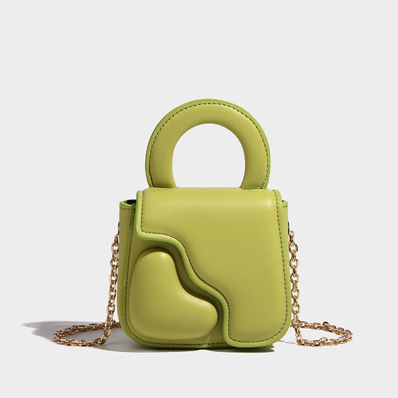PU Leather Chain Love Shaped Crossbody Bag thumbnail 6