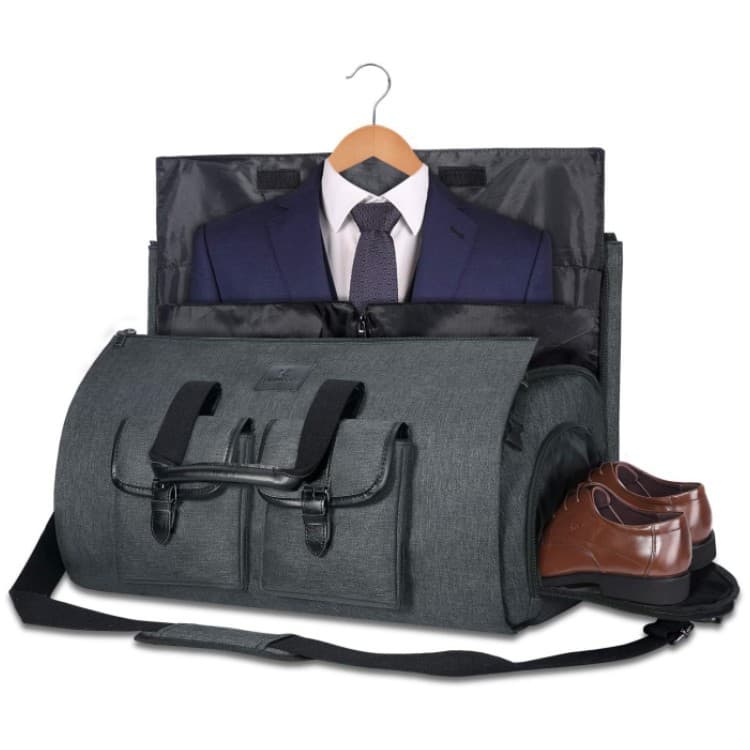 Oxford waterproof Garment Travel Duffel Bag with Shoe Pouch thumbnail 4