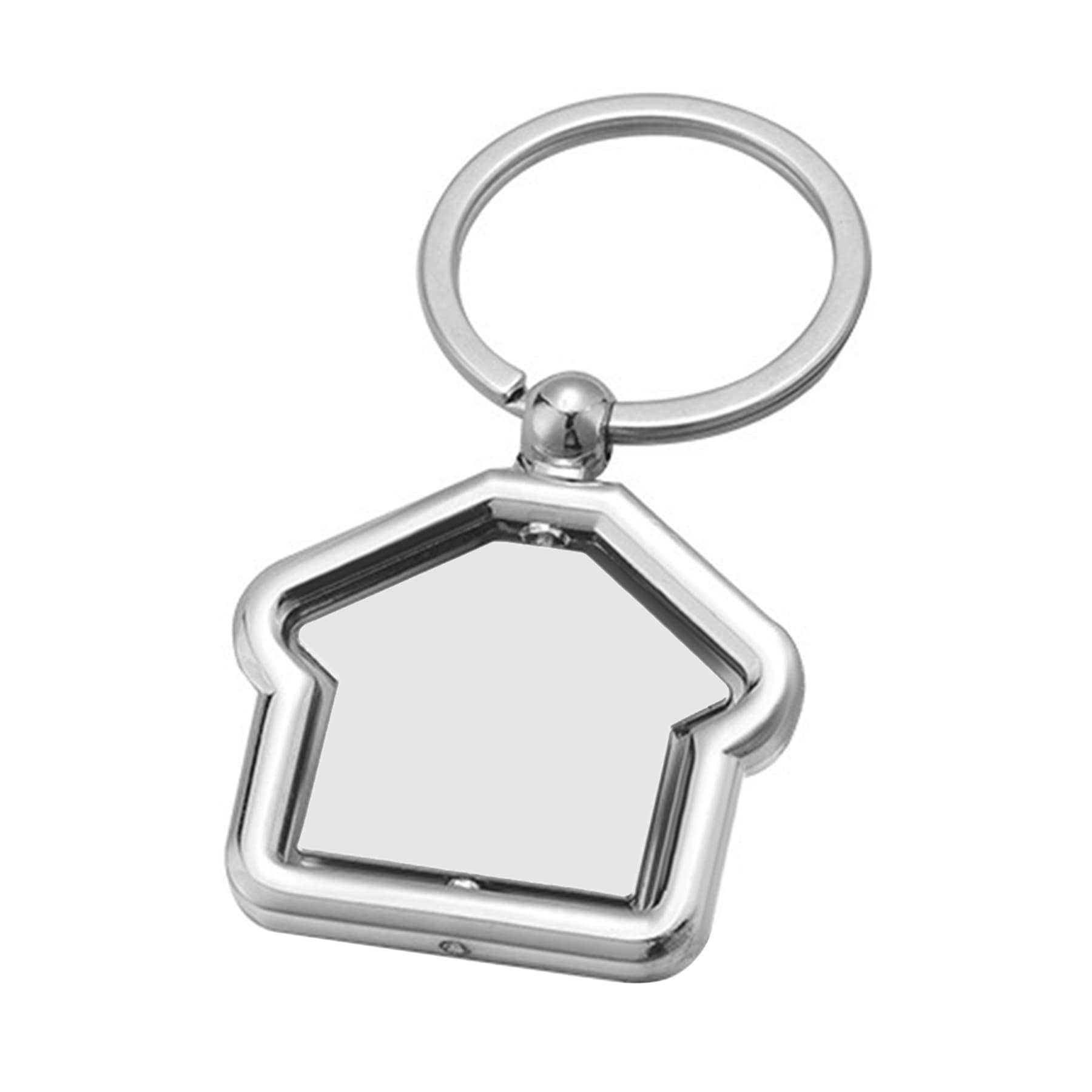 Metal Rotate House Shape Keychain thumbnail 3