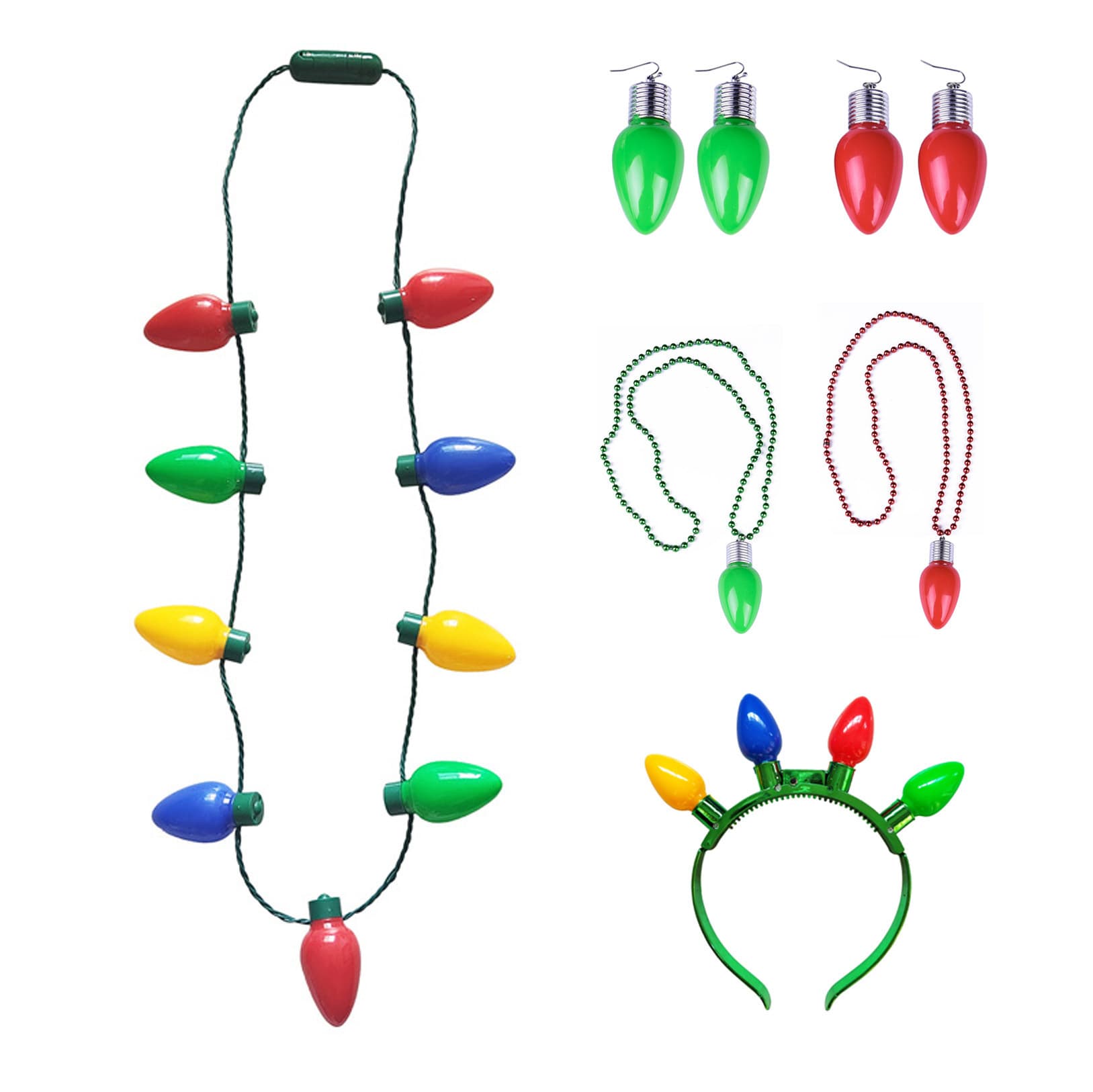 Led Light Up Christmas Bulb Necklace thumbnail 6