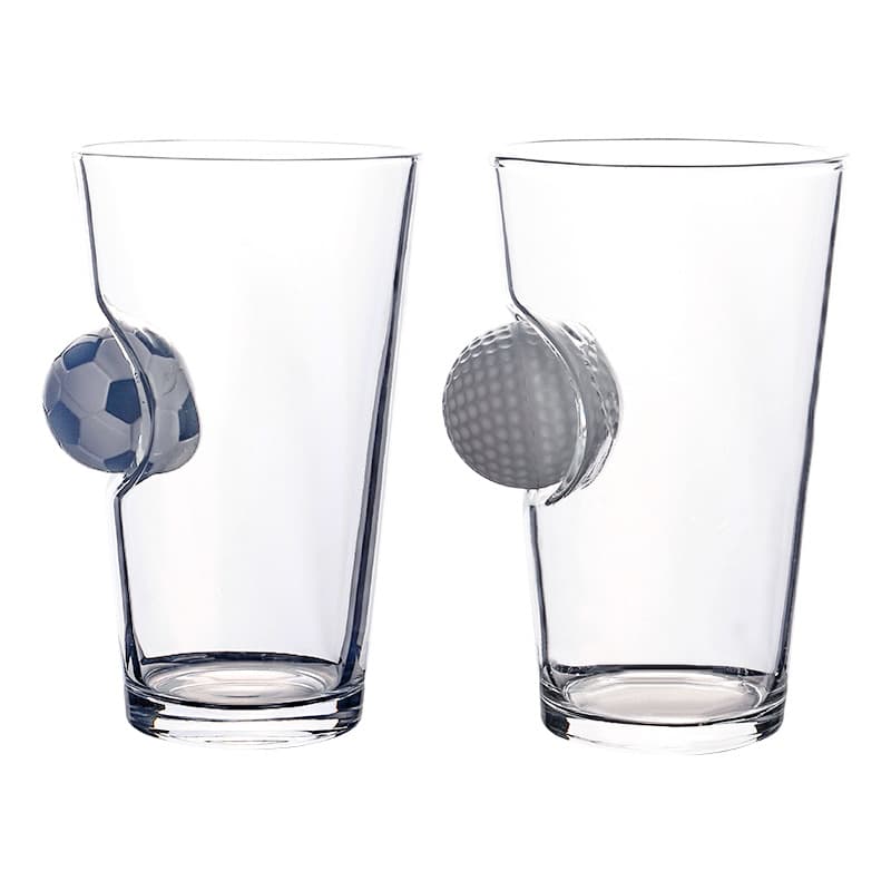Inlaid Golfball Football Glass Cup thumbnail 5