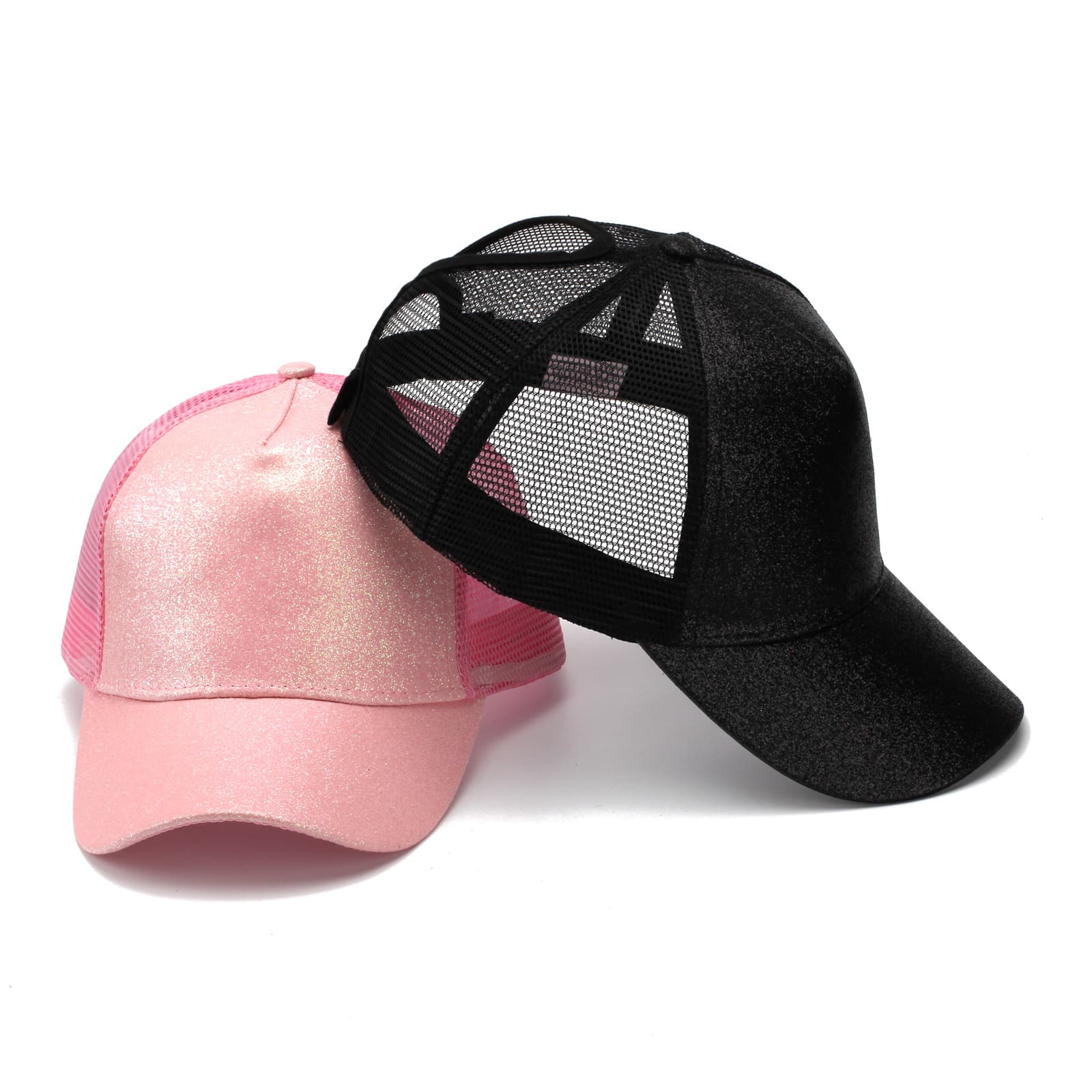 Ponytail Vintage Sports Glitter High Bun Hat thumbnail 2