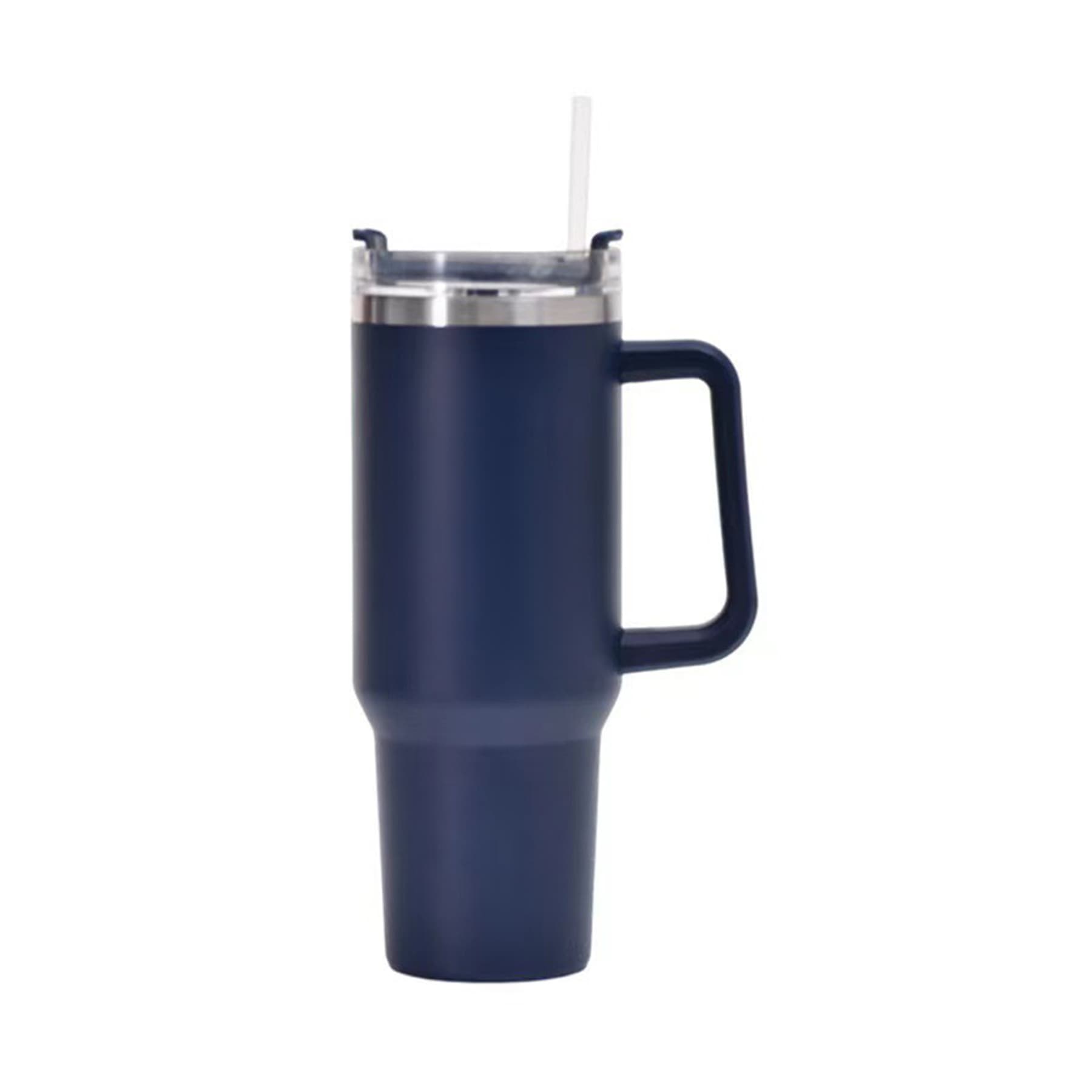 40Oz Custom Insulated Tumbler with Handle and Straw thumbnail 14