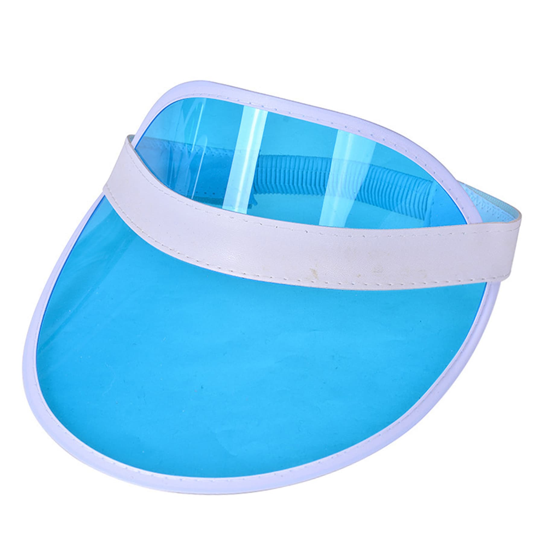 Rainbow Pvc Transparent Sun Visor Hat thumbnail 14