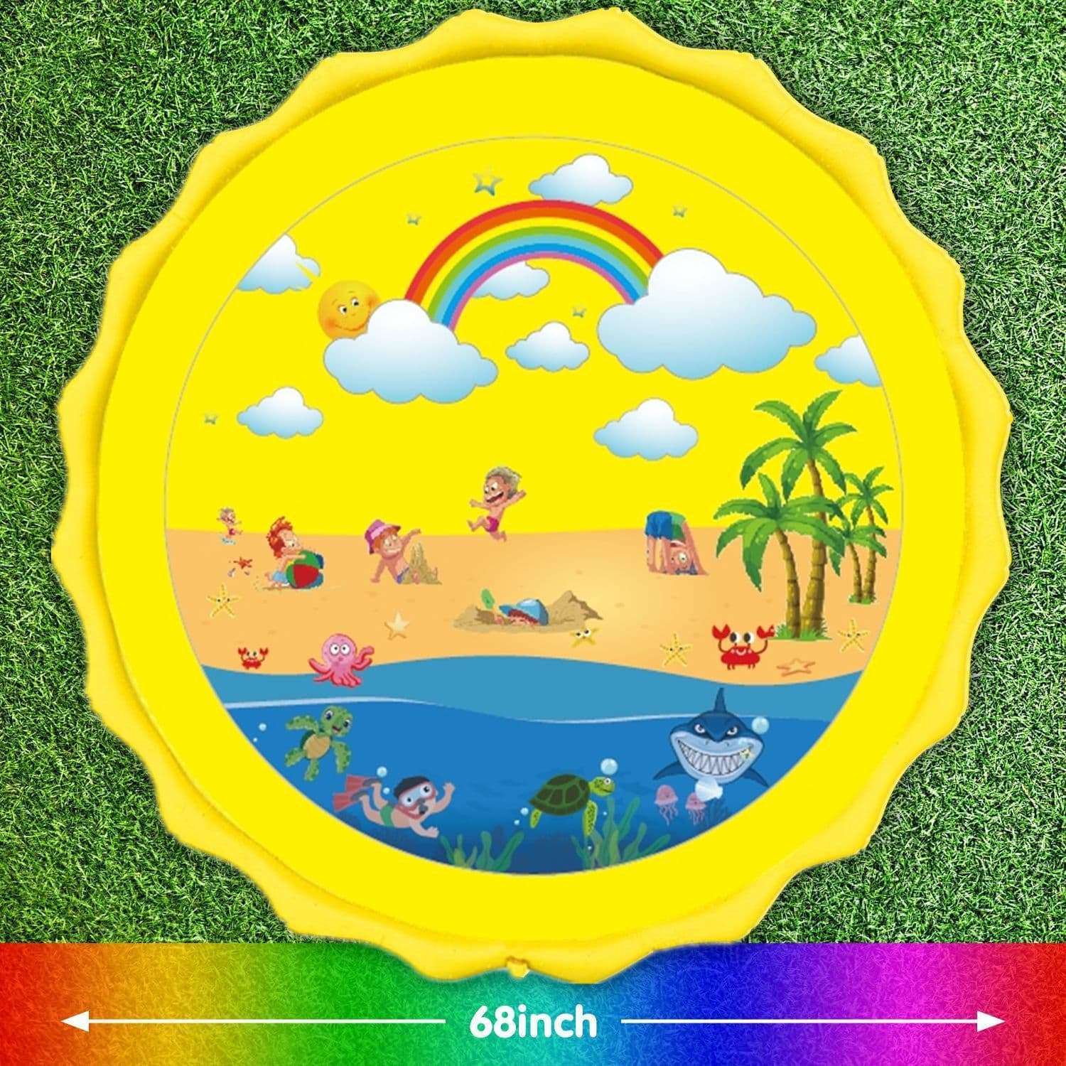 Outdoor Sprinkler Mat Summer Toys For Kids And Toddlers thumbnail 4