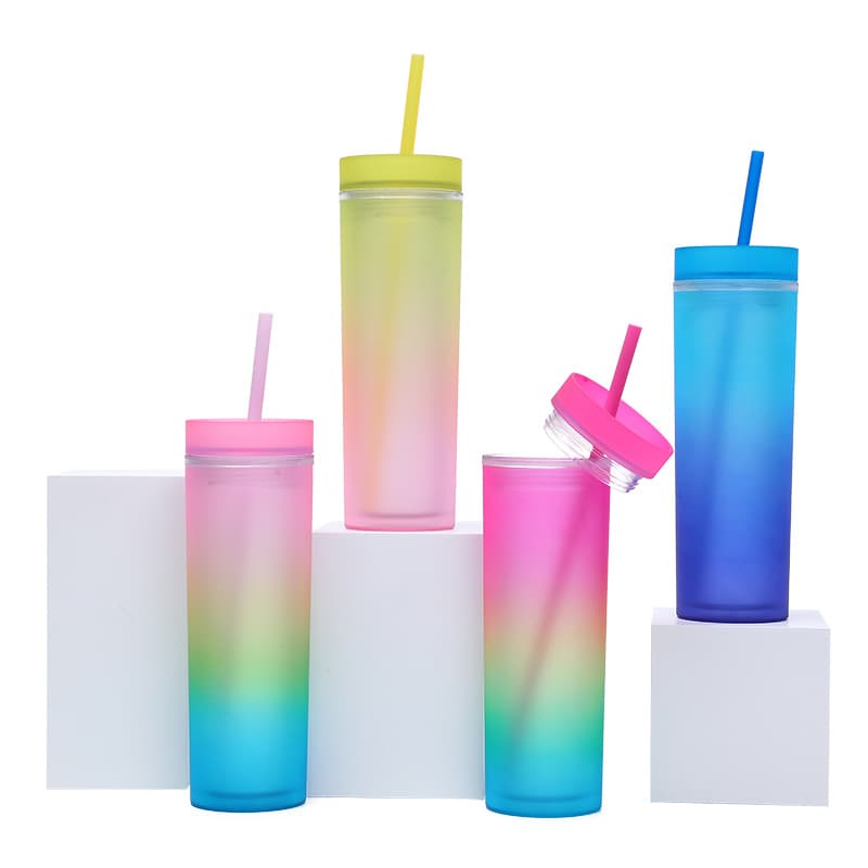 16 Oz Colorful Straw Cup thumbnail 4