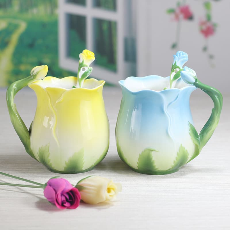 Creative Rose ceramic mug