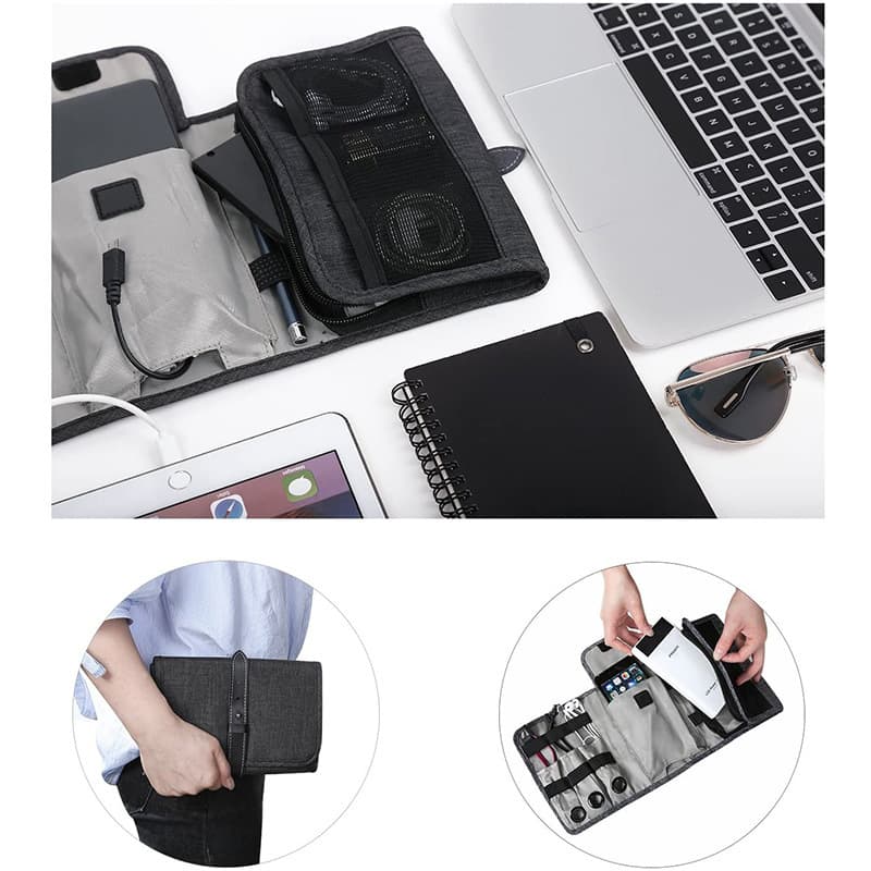 Custom Portable Compact Travel Electronics Organizer Bag thumbnail 2