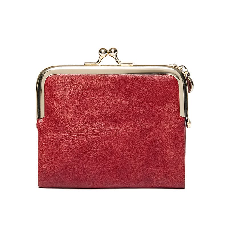 Ladies' coin purse with zipper and snap closure lock. thumbnail 3