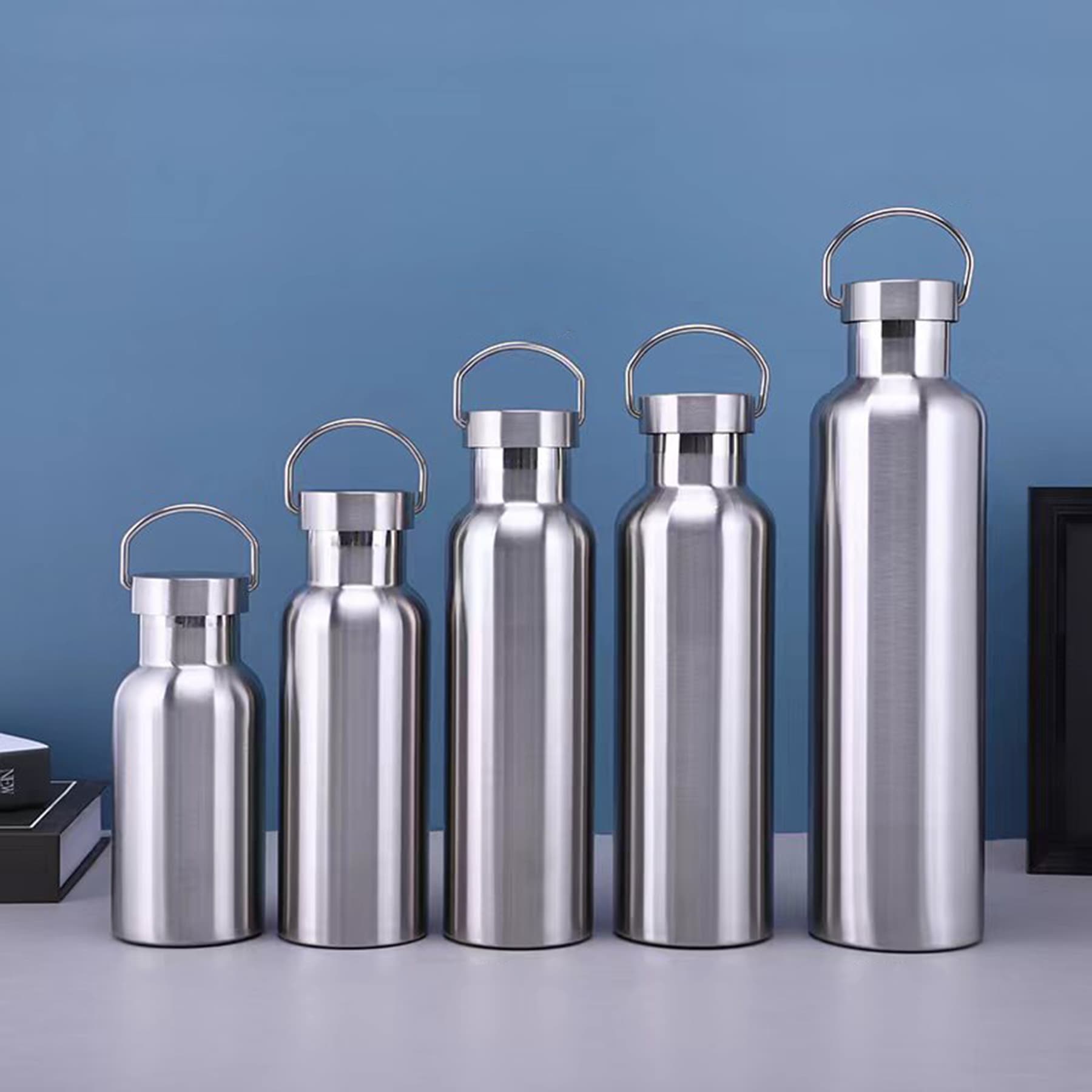 18OZ Stainless Steel Double Wall Water Bottle with Handle thumbnail 5