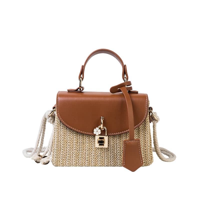 Jute/Burlap Straw Fashion Rattan Shoulder Cross-body bag thumbnail 5
