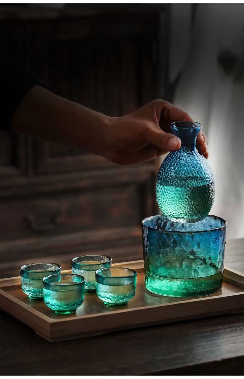 Crystal Glass Wine Warmer Set thumbnail 2
